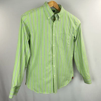 Camisa Oxford J CREW Abotonada Para Hombre Grande Verde Rayas Manga Larga 100% Algodón Foto 1 de 4