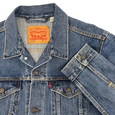 Chaqueta de Camionero Levi Strauss & Co Denim Para Hombre Talla Grande Azul Original Foto 1 de 4