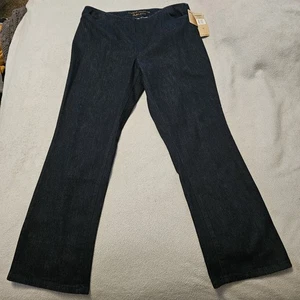 Neu mit Etikett Lauren Jeans Co Ralph Lauren Damengröße 12 dunkler Denim seitlicher Reißverschluss 99 % Baumwolle - Bild 1 von 6