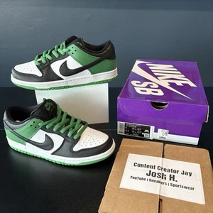 Nike SB Dunk Low Pro Classic Green Black Toe BQ6817-302 • Size 8 • Deadstock - Picture 1 of 6