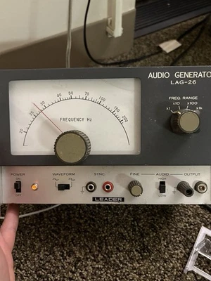 Leader LAG-26 Audio Generator Oscillator LAG26 Vintage. Japan. Crack In Glass - Image 1 of 4