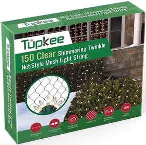 Tupkee Christmas Light Net – 150 Clear Warm Mesh Lights - Random Shimmering... - Picture 1 of 4