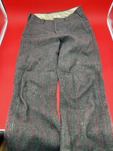 Pantalone vintage Woolrich Malone caccia lana pesante grigio rosso a quadri uomo tg 34-32 - Foto 1 di 11