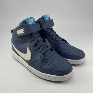 Nike Court Borough Mid 2 Schuhe "Diffused Blue" Jugend Größe 6Y Leder Sneaker - Bild 1 von 23