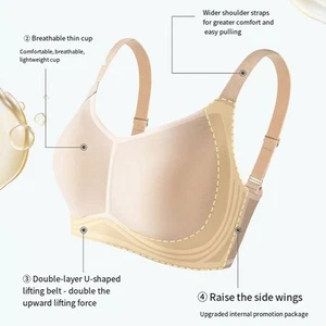 Thin Seamless Underwear for Women Large Chest Suitable for All Seasons - Picture 1 of 17