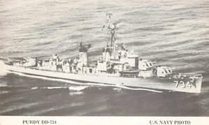 Fotodruck USS Purdy DD-734 Destroyer Official US Navy - Bild 1 von 2