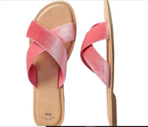 Gap Women Slide Sandals in Velvet Pink Sz 8 Velvet upper - Picture 1 of 2