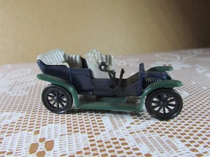 A75 Del Huilor France Lion Peugeot 1908 Double Phaéton Jouet Plastique Bleu - Picture 1 of 7
