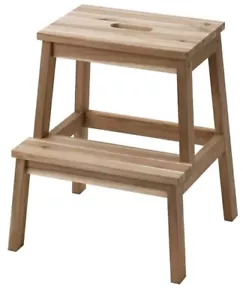 IKEA BEKVAM HOLZ TRITTHOCKER 50cm MASSIVHOLZ stabile Bank Tritt Akazie Küche - Bild 1 von 4