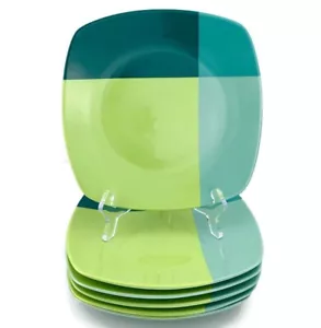 Target COLORBLOCK GREEN Salad Plates (6) Superior Cond. Home Teal - Picture 1 of 19