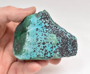 3,34" CHRYSOKOLL MALACHIT HETEROGENIT Kalukuluku Mine, Kongo Q705 - Bild 1 von 6