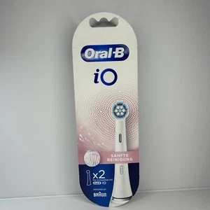 Genuine Oral-B iO Sanfte Reinigung Replacement Brush Heads (2 Pack) White SEALED - Picture 1 of 2