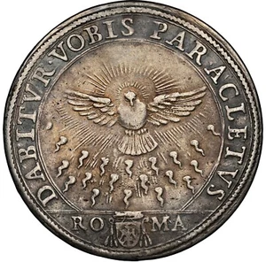 Vaticano - 1676 Inocencio XI - Piastra - NGC VF Detalles - ¡SE VE MUCHO MEJOR! - Imagen 1 de 4