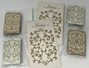 Arrco Playing Card Co Bridge Set Metallic Gold 216 Cards Filigree Pre-Owned - Picture 1 of 11