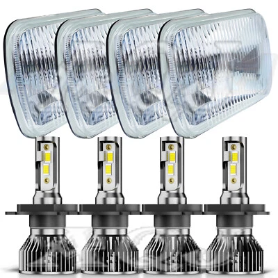 For Chevrolet R1500 Suburban1989 -1991 4PCS " LED Headlights Hi/Lo Beam Foto 1 de 4