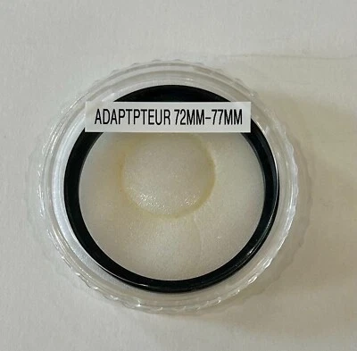 ADAPTER 72mm to 77mm STEP UP RING CAMERA FILTER - FREE SHIPPING - Image 1 of 2