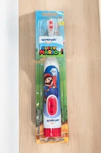Super Mario Kids Spinbrush Electric Toothbrush, Battery Powered, Ages 3+, Soft - Picture 1 of 2