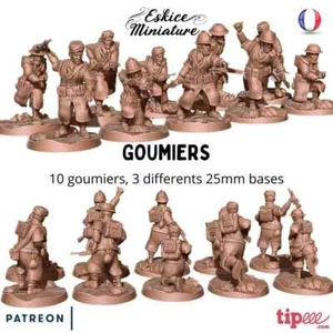 10 Soldats Goumiers Marocains avec Fusil, Seconde Guerre Mondiale, Wargame, WW2 - Imagen 1 de 1
