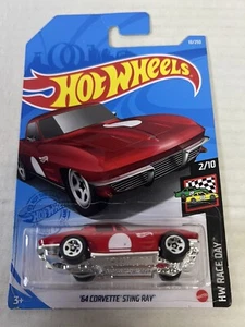 Hot Wheels HW Race Day ‘64 Corvette Sting Ray 2/10 RED CONCEPT 10/250 Diecast - Picture 1 of 8