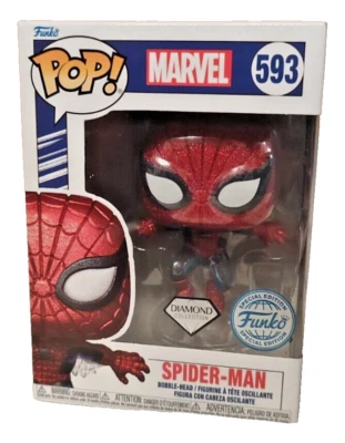 Funko Pop 593 Marvel Uomo Ragno Diamond Collezione Nuovo Conf. Orig. - Immagine 1 di 4