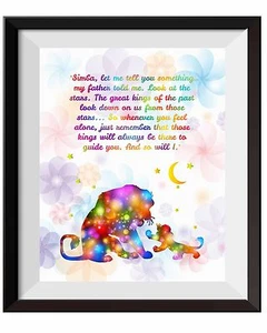 Uhomate The Lion King Simba Inspirational Quote Print Nursery Wall Decor C084 - Picture 1 of 2