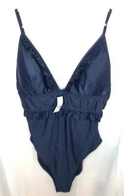 NUEVO CON ETIQUETAS J Crew Damas 1 pieza Azul Marino Traje de Baño Talla 16 Playa Crucero Resort Foto 1 de 4