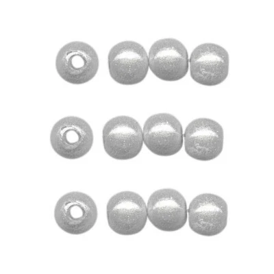 Cuentas, 100 cuentas MILAGROSAS japonesas de acrílico gris claro de 4 mm con agujero de 1-1,5 mm* Foto 1 de 2