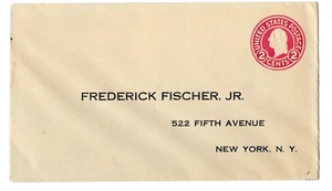 2 Cent Washington Briefumschlag Frederick Fischer 522 Fifth Ave. New York N.Y. U93 - Bild 1 von 2