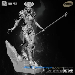 75mm Hell Queen Witch Figure Resin Model Kits Unpainted YUFAN Model TD-202055 - Picture 1 of 4