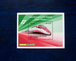 2010 Italia Foglietto Linea Ferroviaria Alta velocità Torino-Salerno MNH** - Foto 1 di 1