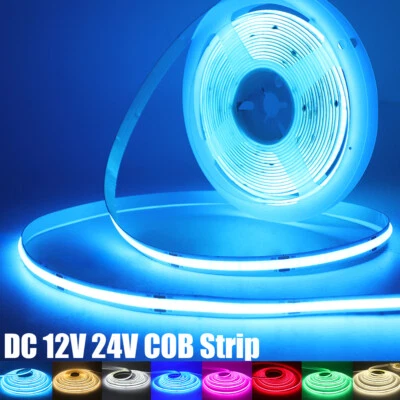 5-20M LED COB Streifen Warmweiß Kaltweiß RGB Band Stripe keine Lichtpunkt Dimmar - Bild 1 von 4