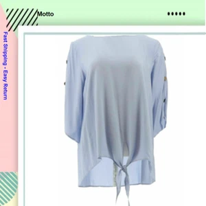 Motto Timeless Tie-Front Top, 2X - Picture 1 of 1
