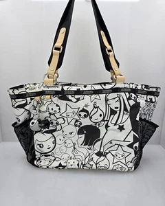 Tokidoki for LeSportsac Rare Adios Shoulder Bag Tote White/Black Rainbow Zipper - Picture 1 of 22