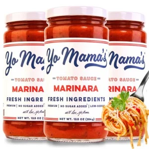 Yo Mama's Foods Keto Marinara Pasta Sauce - 3 12.5 Ounce Jars - No Sugar Adde... - Picture 1 of 8