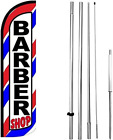 Co Barber Shop Windless Feather Swooper Flag Banner Sign 15 Ft Tall Pole Kit Wq0