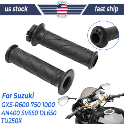 For Suzuki Grips & Throttle Tube Set GSXR 600 750 1000 AN400 SV650 DL650 TU250X Foto 1 de 4