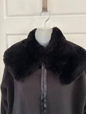 Cuello negro de piel sintética con cinta de satén escote de 16" con cinta de satén Foto 1 de 4