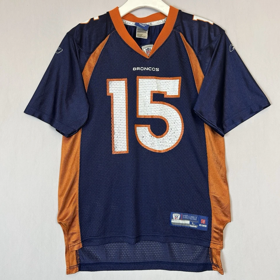 Camiseta De Colección Denver Broncos Tim Tebow NFL Reebok Niños Grande 14/16 Azul Naranja Foto 1 de 4