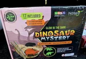 Excavation Adventure Dinosaur Eggs Kit-12 Mystery Glow in The Dark Science STEM - Picture 1 of 2