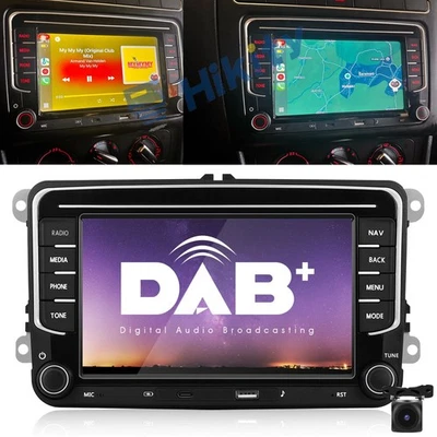 DAB+ Autoradio Android 15 GPS Navi für VW GOLF 5 6 Plus Passat Touran Polo Caddy - Bild 1 von 4