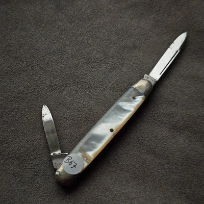 Solingen VOSS Taschenmesser Perlmutt Deutsche Handarbeit alt Vintage Messer Rar - Bild 1 von 4