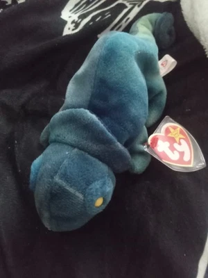 Ty Beanie Baby 9 Inch Rainbow The Iguana Chameleon Toy 1997 Retired with Tag - Image 1 of 3