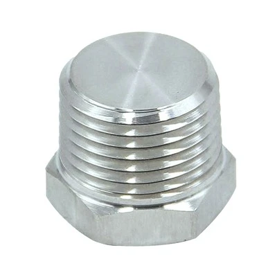 Hex End Plug 1/2" NPT Male, Stainless Steel 304 Hex Head, Pack of 1 - Image 1 of 3