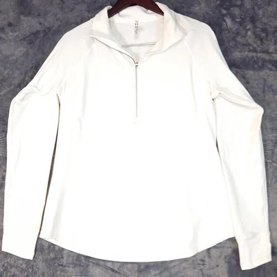 Under Armour Pullover Womens XL White ColdGear Fitted Quarter Zip Long Sleeve - Image 1 of 4