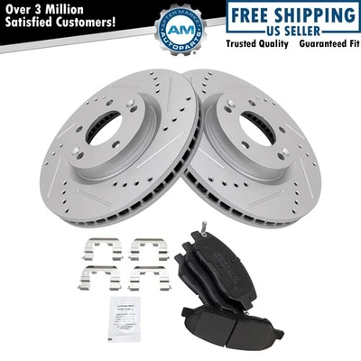 Комплект переднего металлического тормоза и высокопроизводительного ротора для Hyundai Santa Fe - Изображение 1 из 4