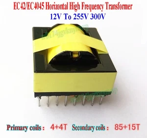 12V To 255V 300V EC42/EC4045 Horizontal High Frequency Transformer Inverter - Picture 1 of 5