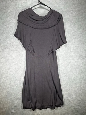 Max Studio Dress Gray Cowl Neck Batwing Sleeve Lightweight Knit Size Medium - Image 1 of 4