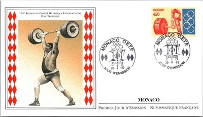 摩纳哥 FDC 1993 年第 101 届国际奥委会会议 - A03250 — 第 1/2 张图片