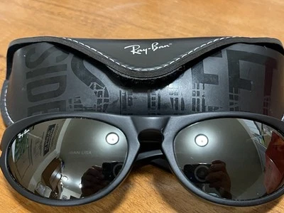 Vintage RAY-BAN W2323 SKYLINE Sport Matte Black Sunglasses, Made in USA, B & L - Image 1 of 4