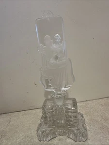 Tappo bottiglia profumo vintage ceco inciso art deco Hoffman Lady in Mirror 7" LEGGI - Foto 1 di 11